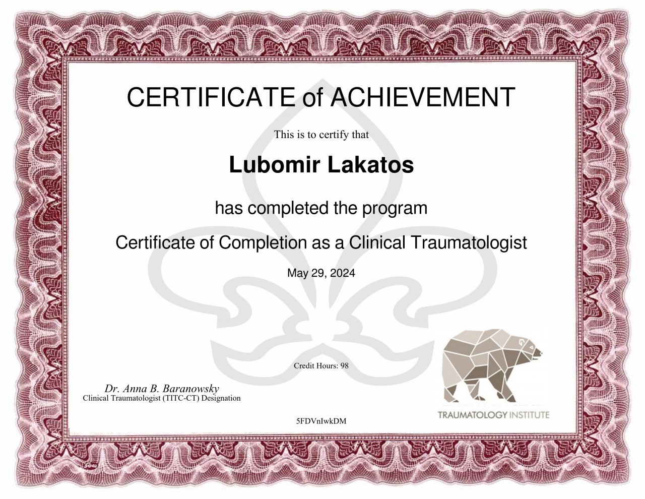 Lubomir LAKATOS, DSc, MSc, BBA, TITC-CT, TITCCWT